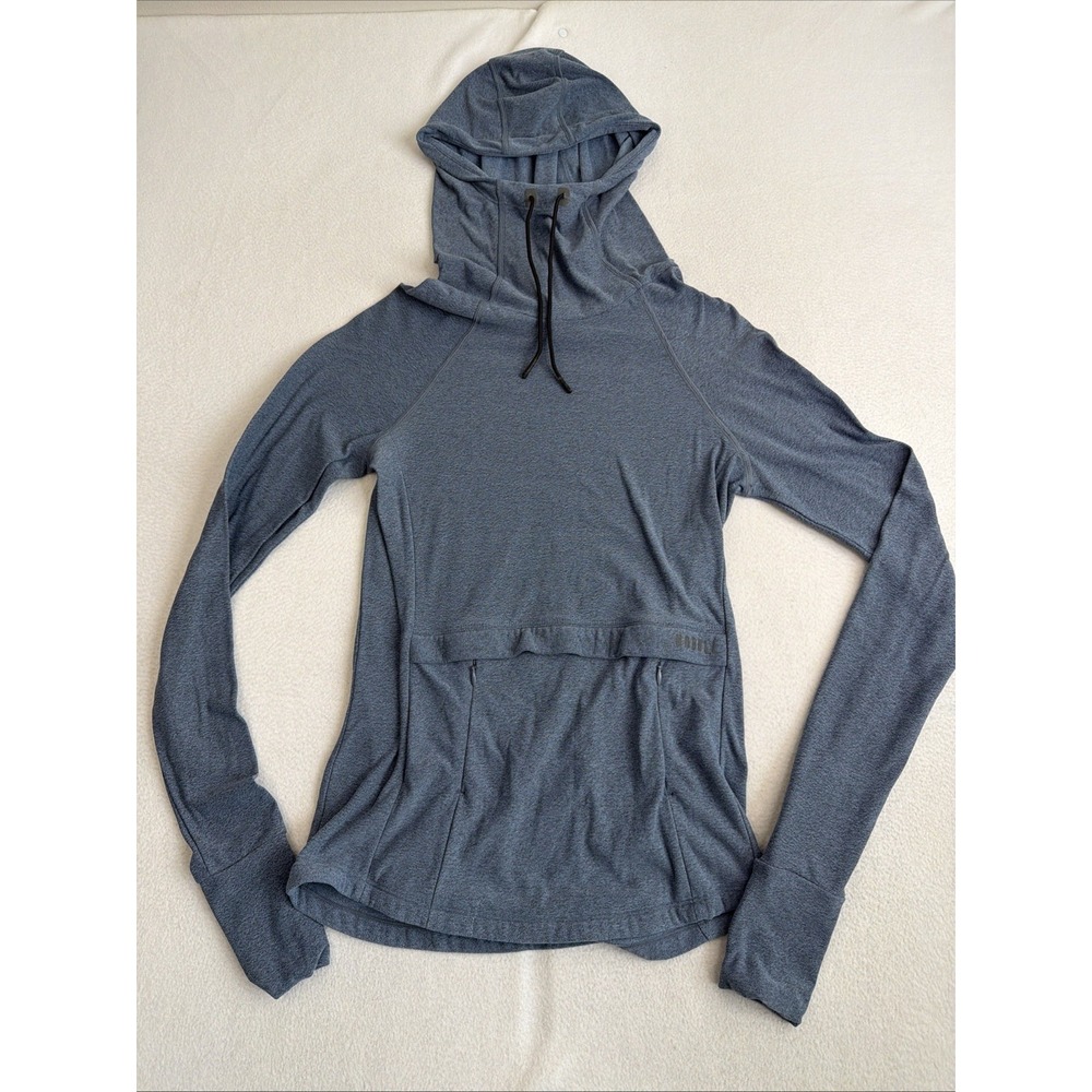 NOBULL Performance Hoodie Womens Medium Slate Blue Workout Pullover